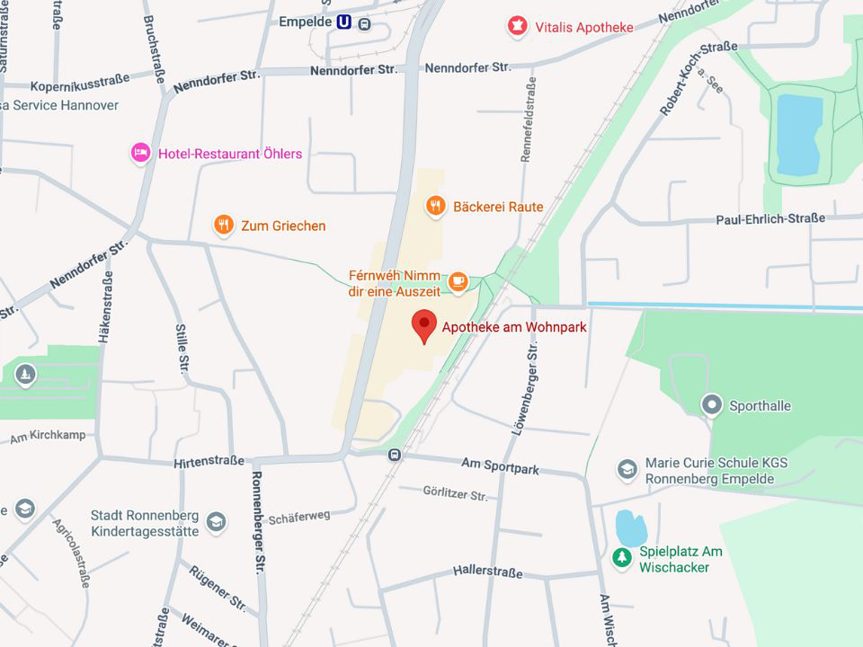Standort Apotheke am Wohnpark in Google Maps anzeigen